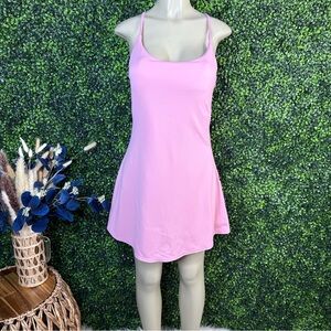 Nwot‎ Pink halara Sleeveless tennis Dress with built in shorts